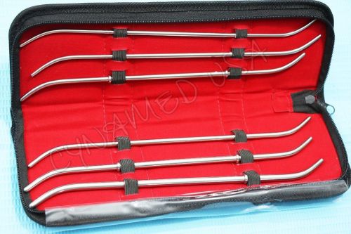 German pratt uterine dilator set of 6 curved ob/gynecology surgical instruments for sale