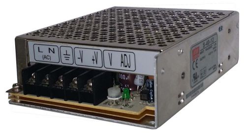 Mean well, s-40-12 power supply unit 40w dc12v ( 10.5-13.8v ) 3.5amp for sale