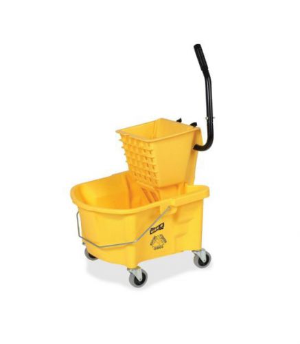 Mop bucket wringer combo, 3&#034; casters, 26 qt., yellow for sale