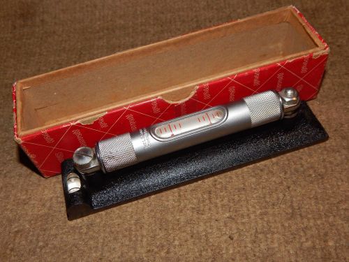 Vintage 6-inch starrett no. 98, dual vial machinist level with box for sale