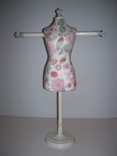 VINTAGE DOLL BUST TORSO MANNEQUIN DRESS FORM COUNTER TOP DISPLAY 23&#034; TALL NICE!
