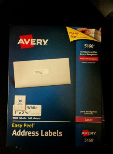 NEW - lot of 4 - Avery 5160 Easy Peel Address Label - 1&#034; 2.62&#034; Laser 3000 / Box
