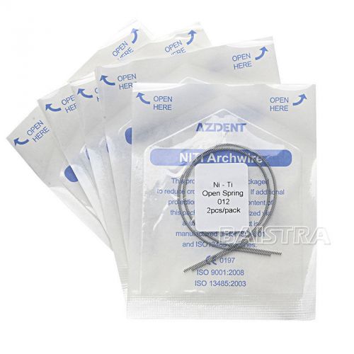 5 Packs AZDENT Dental NITI Alloy Orthodontic Open Spring 0.012*180mm 2pcs/Pack