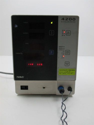 IVAC 4200 Vital Check Monitor Healthcare Patient Unit Vital Signs