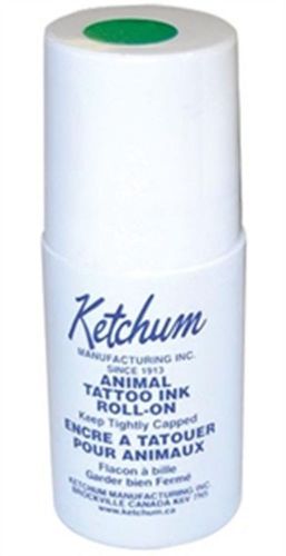 Ketchum Tattoo Ink Green 2 oz Roll On Applicator Clean Livestock Pets Pigs