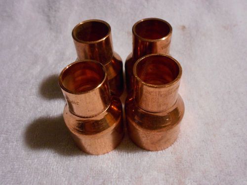 4 pcs. copper 1 1/4&#034; x 3/4&#034; reducing coupling - solder - new for sale