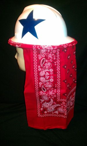 Hard hat neck shade sun protector red bandana for sale