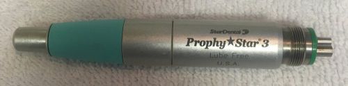 STAR DENTAL PROPHY STAR 3 LOW SPEED LUBE FREE 2 HOLE HAND PIECE, Nice!