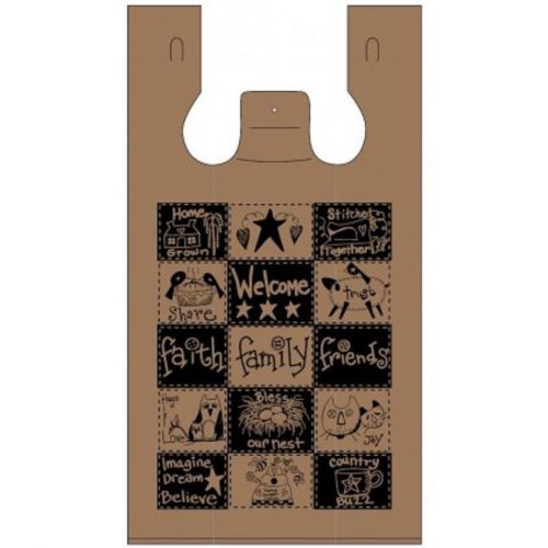 Country and Primitive Faith Family &amp; Friends Plastic Bags 8x5x15 (Qty 100)