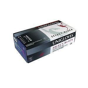 Unigloves Select Black Latex Disposable Gloves - Extra Large - Pack Of 100