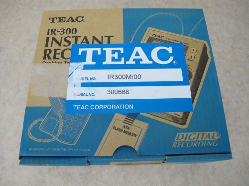 TEAC IR-300 (00) Instant Recaller Telephone Line Voice Recorder 19192350-00