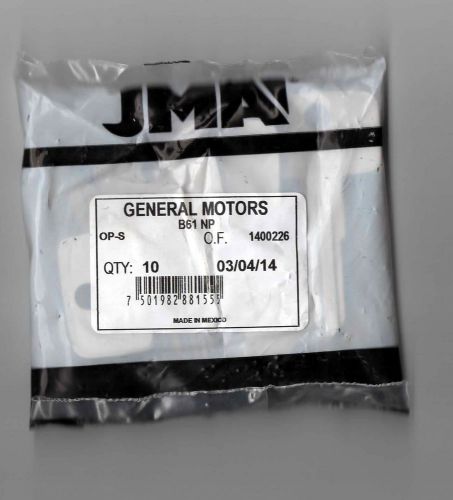 YOU GET 10 JMA B61 BLANKS FOR GM CARS