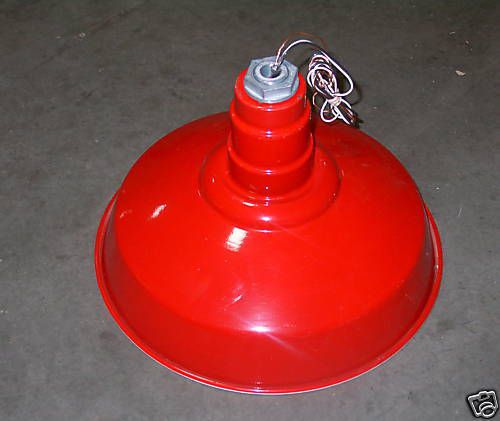 Standard Dome 16&#034; Industrial Lighting Fixture Red