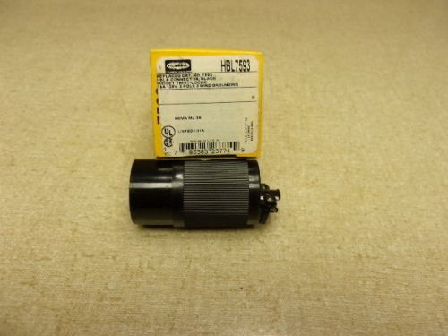 NEW Hubbell Midget Twist Lock Plug HBL7593 *FREE SHIPPING*