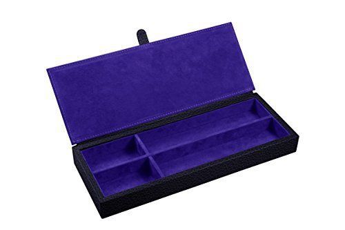 Lucrin USA Granulated Leather Luxury Pen Case, Purple OS2038_VCGR_VLT
