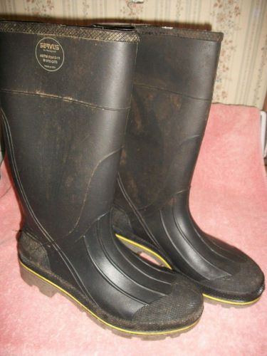 SERVIUS  STEEL TOED BOOTS  HONEYWELL SIZE 12 GOOD COND 3ASTMF2413-11M 1/745C/75