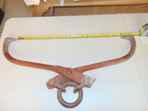 Large Heavy Duty Lifting Logging Skidding Tongs Opens to 24&#034;