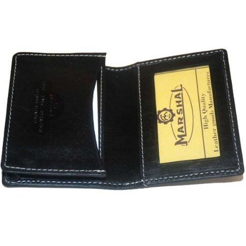 Marshal 1 X 100% Leather Business Card Holder Black #96-70