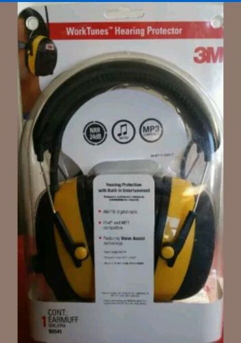 NEW UNUSED 3M TEKK WorkTunes Hearing Protector, MP3 Compatible with AM/FM Tuner