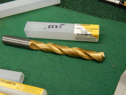 Kennametal .5625&#034; x 6.10&#034; solid carbide coolant through drill for sale