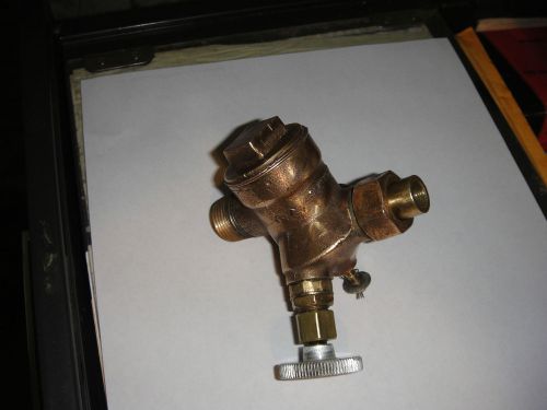 SPRYWHEEL  CARB VERY OLD BRASS 1/2&#034; INLET &amp; 1/8&#034; FUEL INLET