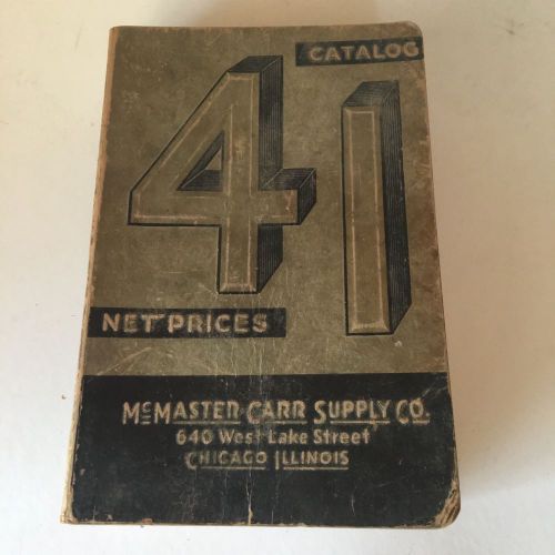 VINTAGE MCMASTER CARR #41 CATALOG ASBESTOS RELATED INDUSTRIAL ENCYCLOPEDIA 1935?