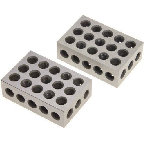 Anytime tools 1-2-3 blocks matched pair hardened steel 23 holes (1&#034;x2&#034;x3&#034;) 12... for sale
