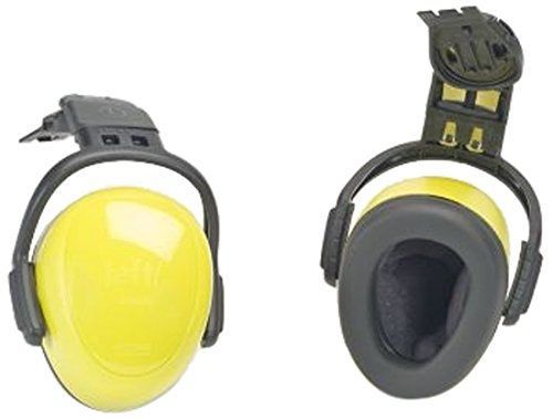 MSA 10087422 Left/Right Passive Cap-Mounted Earmuff, High, 28 dBA NRR, Yellow