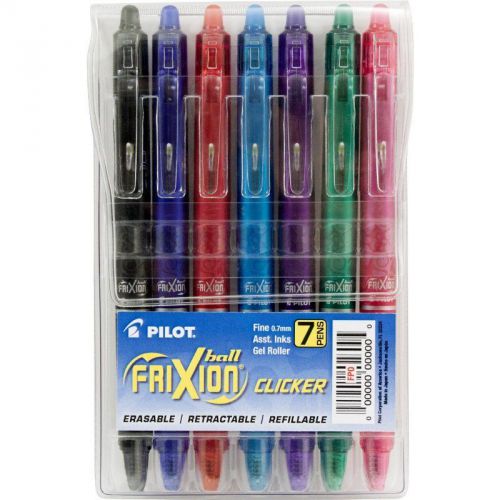 Pilot FriXion Clicker Retractable Erasable Gel Pens, Fine Point, Assorted Color