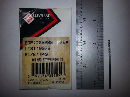 CLEVELAND TWIST #49 HSS STOVEBURNER DRILL BITS 10PC (G085-10)