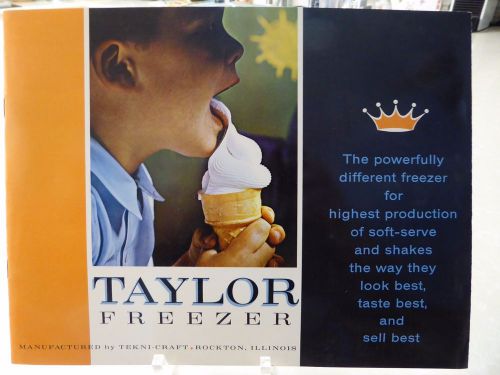 Vintage Taylor Freeze Ice Cream Dispenser Catalog McDonalds Shakes Soft Serve