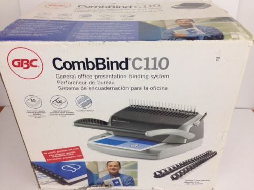 GBC CombBind C110 Manual Punch Comb Binding Machine - NEW