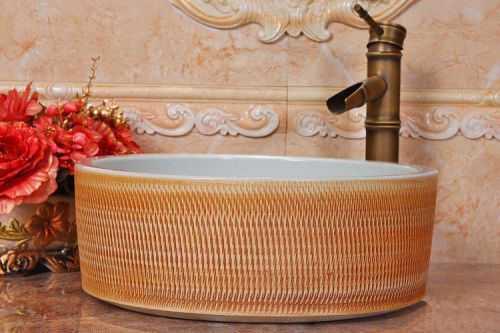 A124 European Style Hand Made D 40 - 42cm Bathroom Ceramic Art Sink/Wash Basin