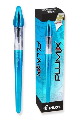 Pilot Plumix Refillable Fountain Pens, Light Blue Barrel, Blue Ink, Medium Ni...