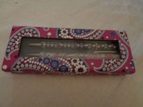 VERA BRADLEY BOYSENBERRY PEN &amp; PENCIL SET UNUSED RARE