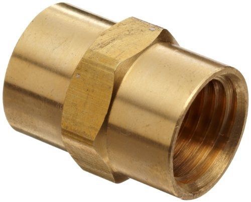Anderson Metals Brass Pipe Fitting, Coupling, 1/4&#034; x 1/4&#034; Female Pipe