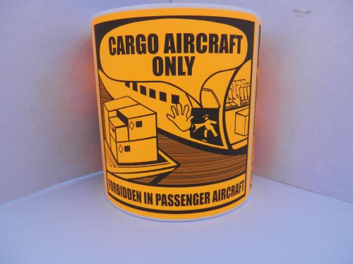 20 CARGO AIRCRAFT ONLY FORBIDDEN IN  PASSENGER AIRCRAFT Label fluor orange