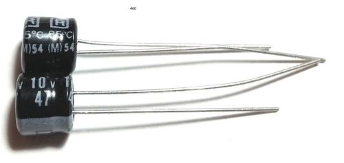 50pcs Rubycon 47uF 10V Radial Low Profile Japan 47MF (Replacing 6.3V)