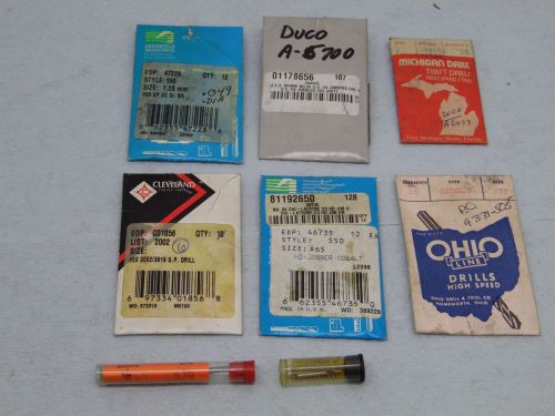 Lot of 7 PACK OF VERY SMALL DRILL BITS PLUS 1 VERY SMALL CENTER DRILL