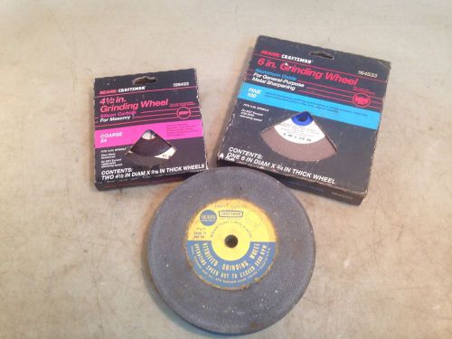 CRAFTMAN/ SEARS Tools Grinding Wheel Lot - Aluminum Oxide Masonry Vitrified