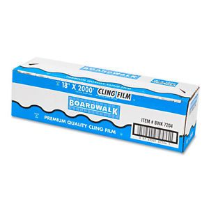 Boardwalk 7204 PVC Food Wrap Film, 18&#034; x 2000&#039; Roll