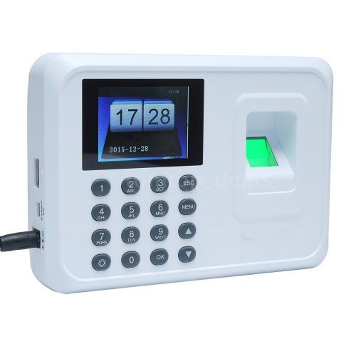 A5 2.4&#039;&#039; LCD Biometric Fingerprint Time Attendance Clock Employee Recorder Z4D0