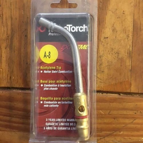 New turbo torch professional extreme a-8 acetylene tip 0386-0103 a8 1tr10 for sale