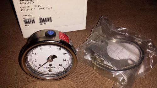Ashcroft pressure gage gauge 25-1009-sw-02b-16ksc-xuc 16 kg/cm duralife for sale