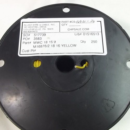 (CS-169-20-26) MWC 18-16-9 M16878/21816 Yellow Wire 250FT Spool
