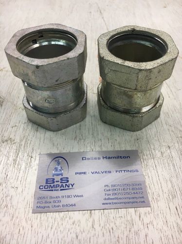 New - 1.5&#034; (1 1/2&#034;) Conduit Compression Coupling (Auction Is For 2 Pieces)