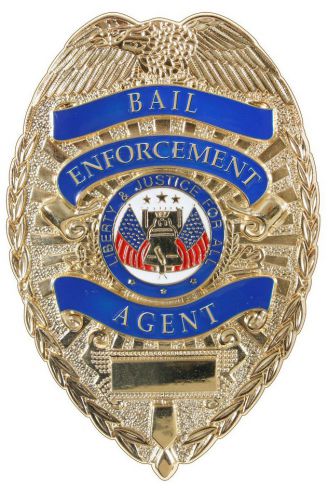 badge gold bail enforcement agent zinc alloy rothco 1947