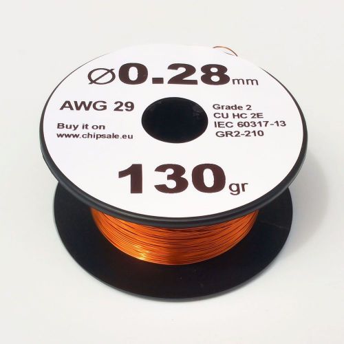 0.28 mm 29 AWG Gauge 130 grams ~215 m Enamelled Copper Magnet Enameled Wire Coil