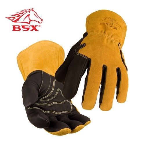 Revco BlackStallion BSX Premium Pigskin Cowhide Back MIG Welding Gloves  BM88-2X