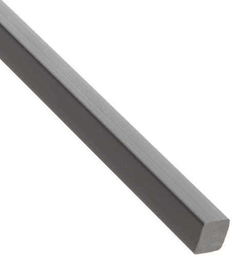 Small Parts PVC (Polyvinyl Chloride) Rectangular Bar, Opaque Gray, Standard